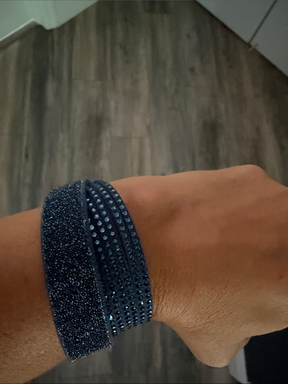 Swarovski Deep Blue Multi-Row Crystal Wrap Bracelet